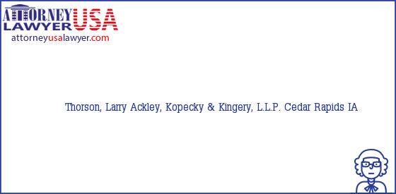 Telephone, Address and other contact data of Thorson, Larry, Cedar Rapids, IA, USA