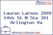Lauren Larson 2009 14th St N Ste 301 Arlington Va