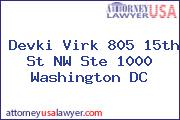 Devki Virk 805 15th St NW Ste 1000 Washington DC