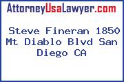 Steve Fineran 1850 Mt Diablo Blvd San Diego CA