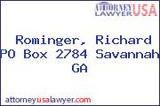 Rominger, Richard PO Box 2784 Savannah GA