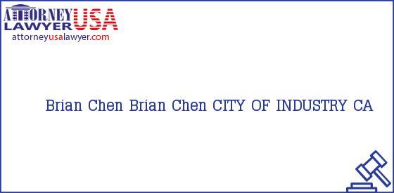 Telephone, Address and other contact data of Brian Chen, CITY OF INDUSTRY, CA, USA