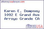 Karen E. Dempsey  1092 E Grand Ave Arroyo Grande CA