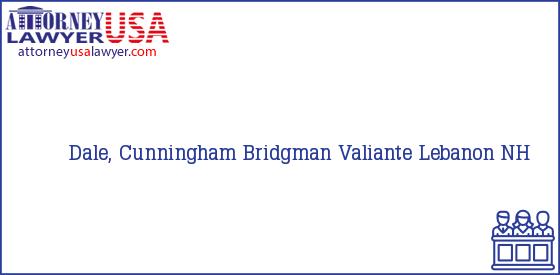 Telephone, Address and other contact data of Dale, Cunningham, Lebanon, NH, USA