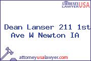 Dean Lanser 211 1st Ave W Newton IA