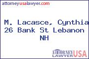 M. Lacasce, Cynthia 26 Bank St Lebanon NH