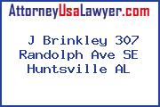 J Brinkley 307 Randolph Ave SE Huntsville AL