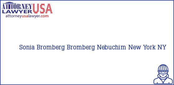 Telephone, Address and other contact data of Sonia Bromberg, New York, NY, USA