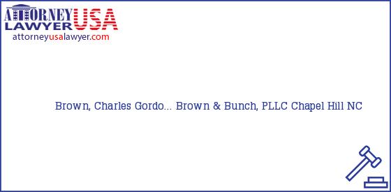 Telephone, Address and other contact data of Brown, Charles Gordo..., Chapel Hill, NC, USA