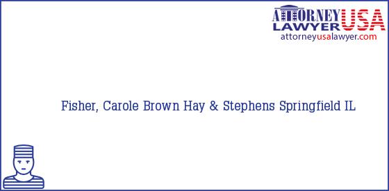 Telephone, Address and other contact data of Fisher, Carole, Springfield, IL, USA