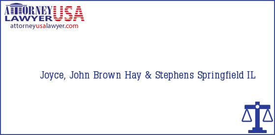 Telephone, Address and other contact data of Joyce, John, Springfield, IL, USA