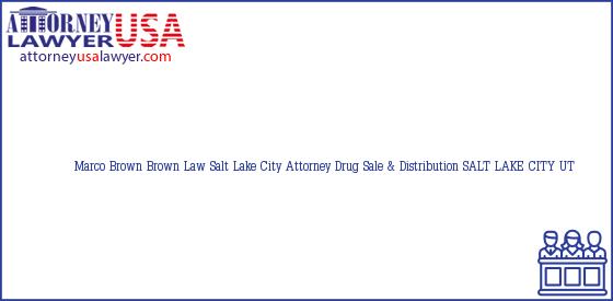 Telephone, Address and other contact data of Marco Brown, SALT LAKE CITY, UT, USA