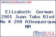 Elizabeth  German 2901 Juan Tabo Blvd Ne # 208 Albuquerque NM
