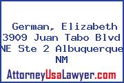 German, Elizabeth 3909 Juan Tabo Blvd NE Ste 2 Albuquerque NM