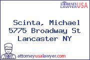 Scinta, Michael 5775 Broadway St Lancaster NY
