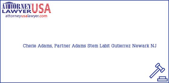 Telephone, Address and other contact data of Cherie Adams, Partner, Newark, NJ, USA