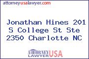 Jonathan Hines 201 S College St Ste 2350 Charlotte NC