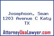 Josephson, Sean 1203 Avenue C Katy TX