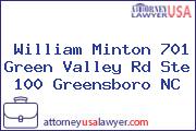 William Minton 701 Green Valley Rd Ste 100 Greensboro NC
