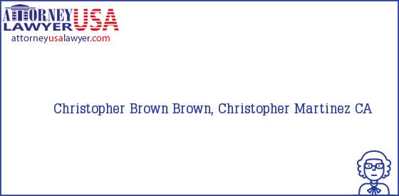 Telephone, Address and other contact data of Christopher Brown, Martinez, CA, USA