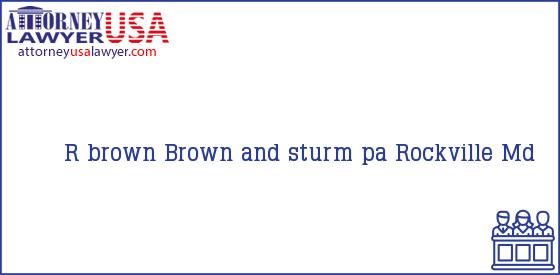 Telephone, Address and other contact data of R brown, Rockville, Md, USA