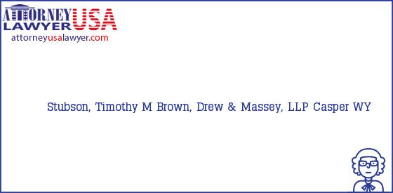 Telephone, Address and other contact data of Stubson, Timothy M, Casper, WY, USA