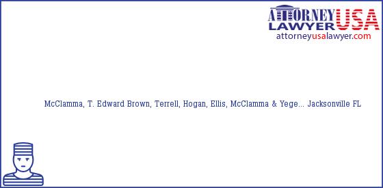 Telephone, Address and other contact data of McClamma, T. Edward, Jacksonville, FL, USA