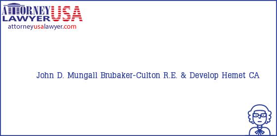 Telephone, Address and other contact data of John D. Mungall, Hemet, CA, USA
