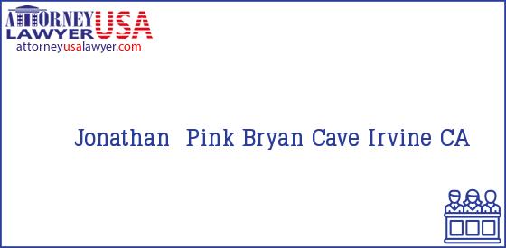 Telephone, Address and other contact data of Jonathan  Pink, Irvine, CA, USA