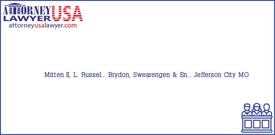 Telephone, Address and other contact data of Mitten II, L. Russel..., Jefferson City, MO, USA
