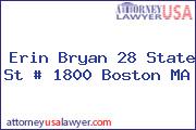 Erin Bryan 28 State St # 1800 Boston MA