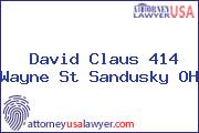 David Claus 414 Wayne St Sandusky OH