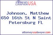 Johnson, Matthew 650 16th St N Saint Petersburg FL