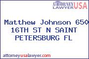 Matthew Johnson 650 16TH ST N SAINT PETERSBURG FL