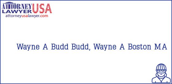 Telephone, Address and other contact data of Wayne A Budd, Boston, MA, USA