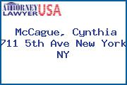 McCague, Cynthia 711 5th Ave New York NY