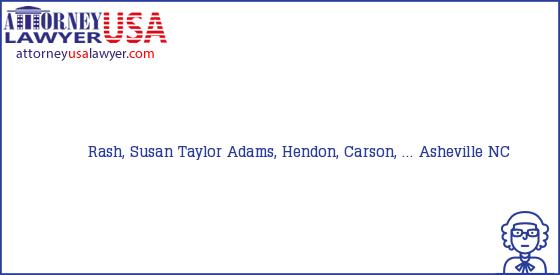 Telephone, Address and other contact data of Rash, Susan Taylor, Asheville, NC, USA
