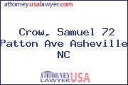 Crow, Samuel 72 Patton Ave Asheville NC