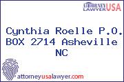Cynthia Roelle P.O. BOX 2714 Asheville NC