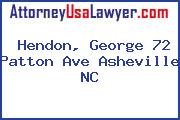 Hendon, George 72 Patton Ave Asheville NC