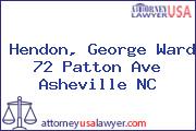Hendon, George Ward 72 Patton Ave Asheville NC