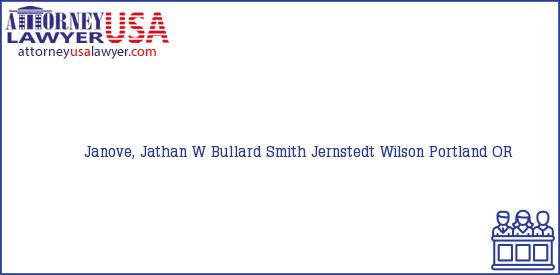 Telephone, Address and other contact data of Janove, Jathan W, Portland, OR, USA