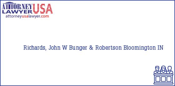 Telephone, Address and other contact data of Richards, John W, Bloomington, IN, USA