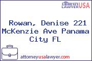 Rowan, Denise 221 McKenzie Ave Panama City FL