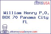 William Henry P.O. BOX 70 Panama City FL