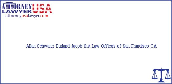 Telephone, Address and other contact data of Allan Schwartz, San Francisco, CA, USA