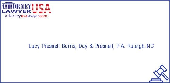Telephone, Address and other contact data of Lacy Presnell, Raleigh, NC, USA