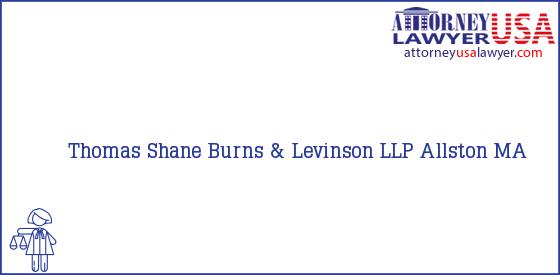 Telephone, Address and other contact data of Thomas Shane, Allston, MA, USA