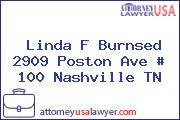 Linda F Burnsed 2909 Poston Ave # 100 Nashville TN