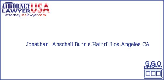 Telephone, Address and other contact data of Jonathan  Anschell, Los Angeles, CA, USA